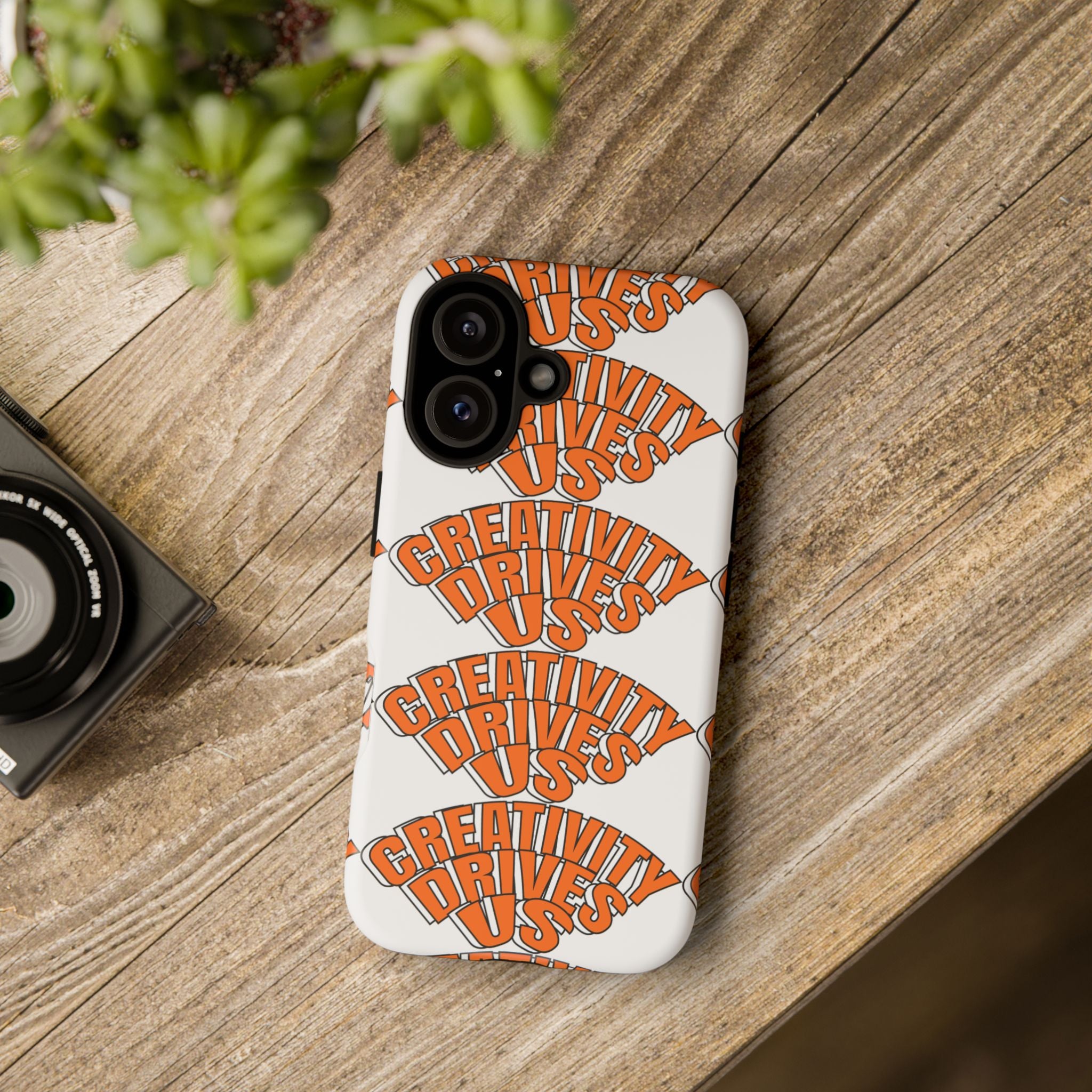 Creativity Drives Us Phone Case, Bold Design for Creative Souls, Gift for Artists, Customizable Accessories, Unique Phone Cover