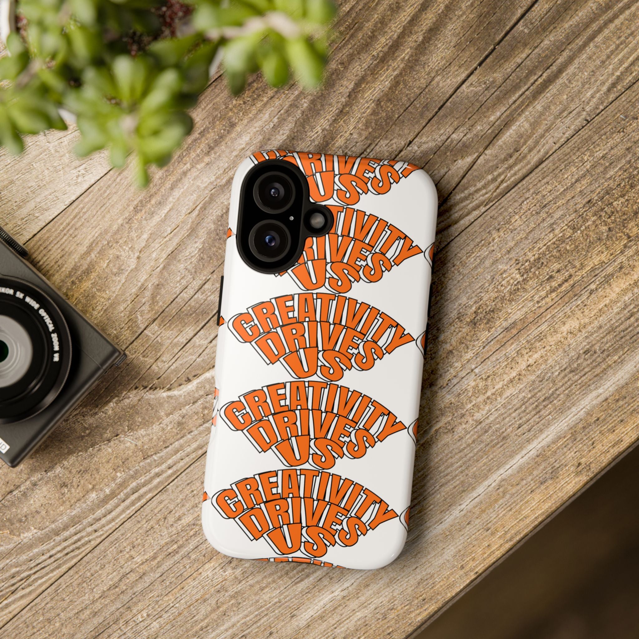 Creativity Drives Us Phone Case, Bold Design for Creative Souls, Gift for Artists, Customizable Accessories, Unique Phone Cover