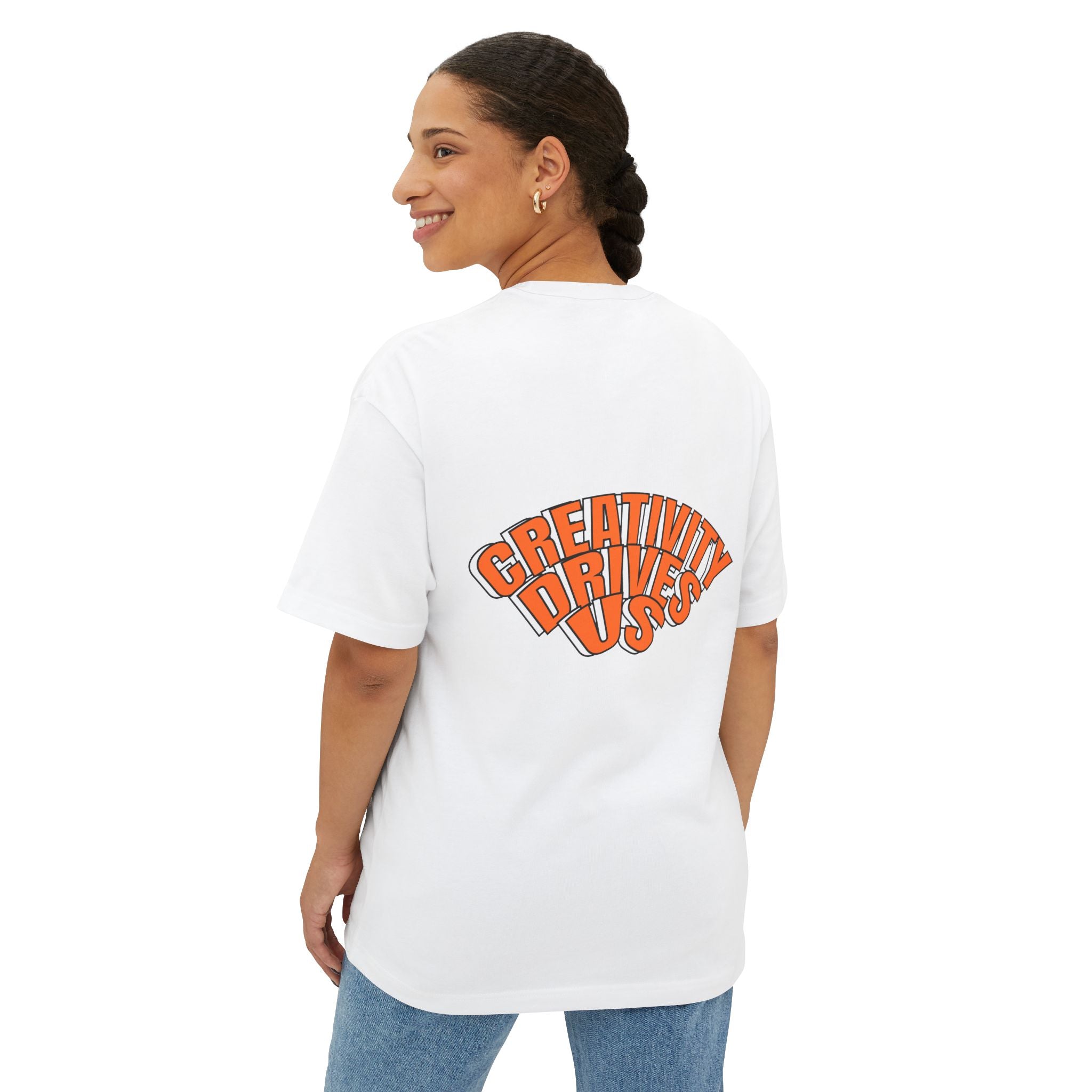 Creativity Drives Us Unisex Oversized Boxy Tee